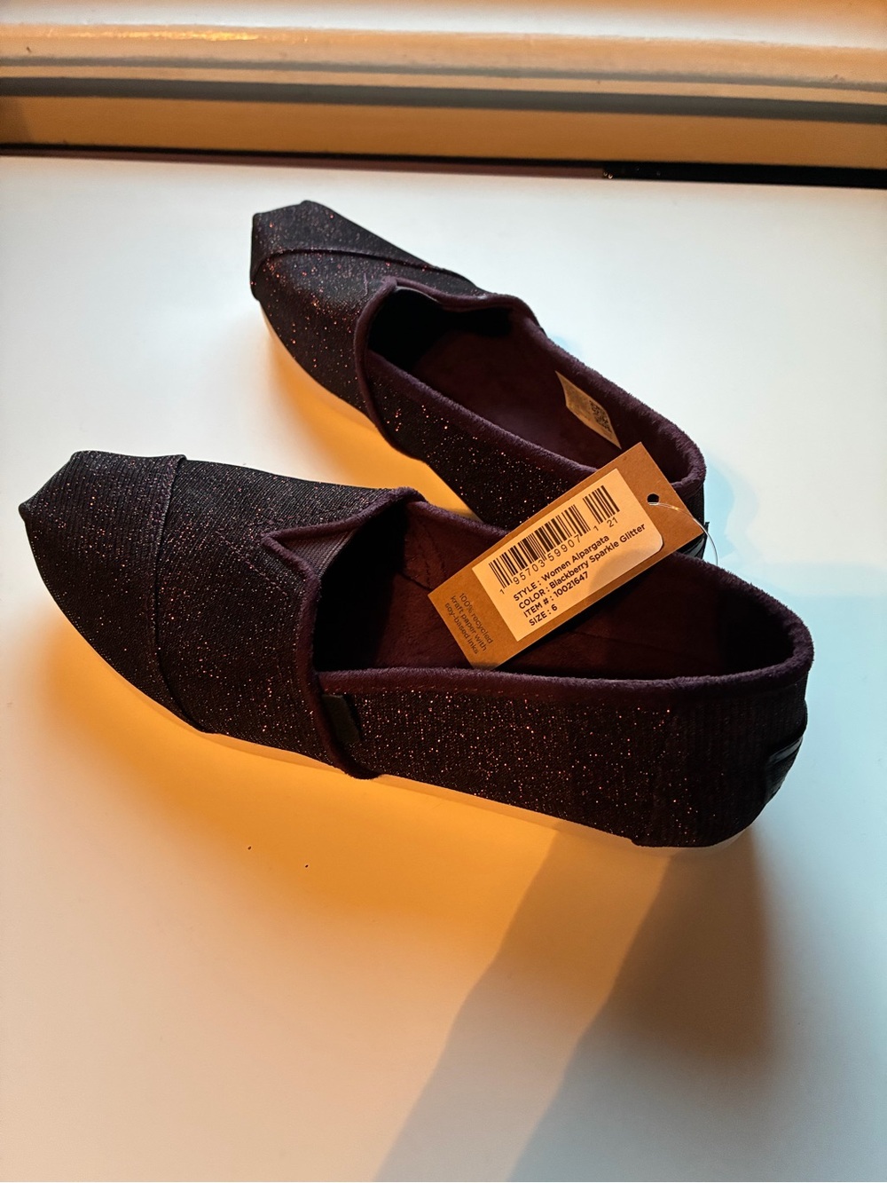 TOMS BlackBerry Sparkle Alpargata